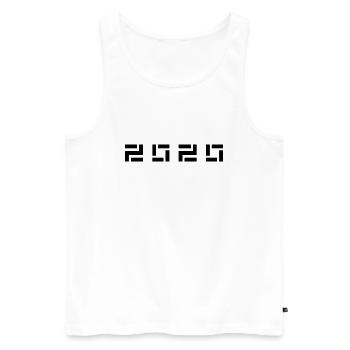 Année de naissance Anniversaire Né en - Fabriqué en 2020 - Débardeur bio Premium Homme - blanc - Devant - AI Model Male 178 light (178cm)