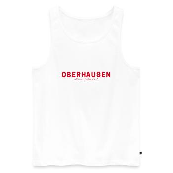 Oberhausen T-Shirt – Für echte Fans - Männer Premium Bio Tank Top - Weiß - Vorne - Michal (187cm)