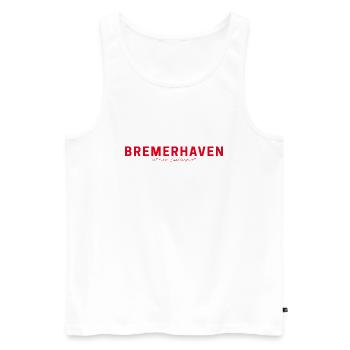 T-shirt Bremerhaven – Parfait pour les fans - Débardeur bio Premium Homme - blanc - Devant - AI Model Male 178 light (178cm)