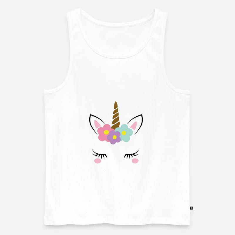 Einhorn Märchen Geschenk - Männer Premium Bio Tank Top - Weiß