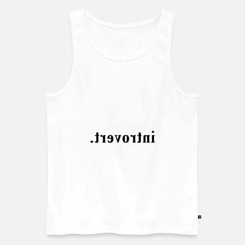 Introvert Reverse Solo Geschenk - Männer Premium Bio Tank Top - Weiß