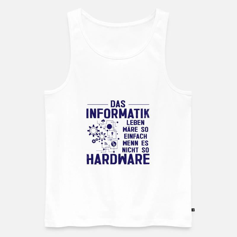 Informatik Hardware Programmierer Geschenk - Männer Premium Bio Tank Top - Weiß