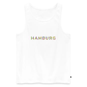 T-shirt Hambourg – Hafenstadt-Style - Débardeur bio Premium Homme - blanc - Devant - Michal (187cm)