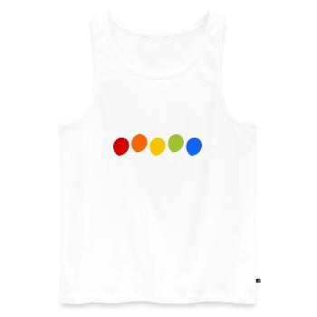 Luftballon bunt - Männer Premium Bio Tank Top - Weiß - Vorne - Michal (187cm)