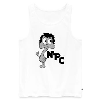 Sprüche Lustige Comic NPC - Männer Premium Bio Tank Top - Weiß - Vorne - AI Model Male 178 light (178cm)