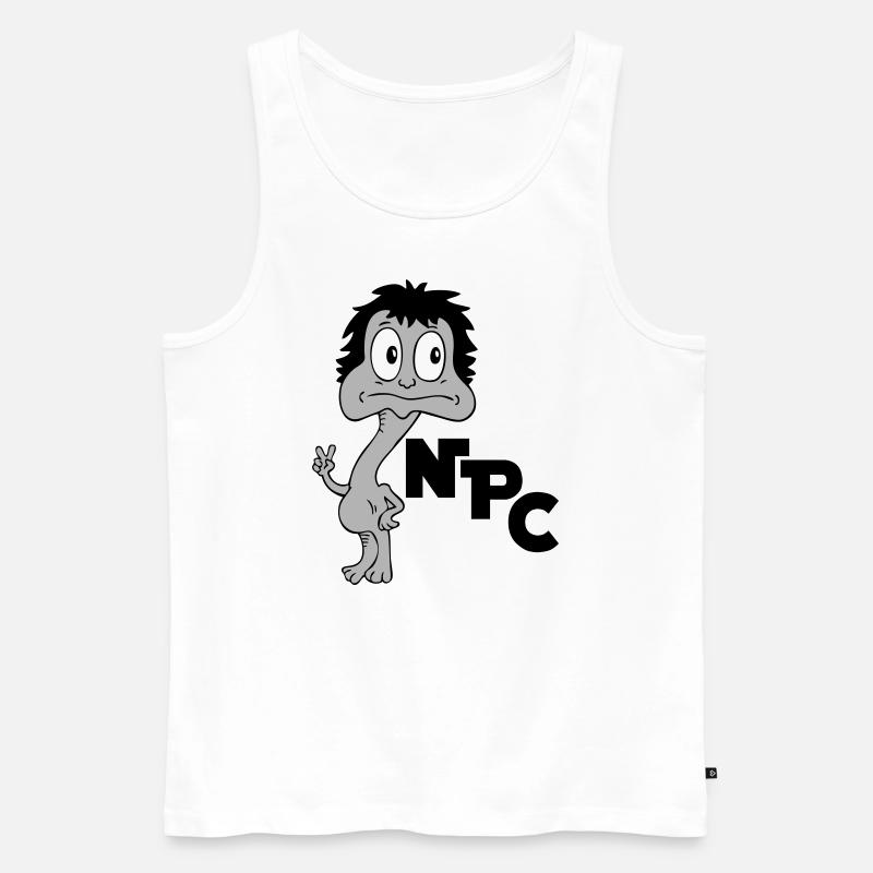 Sprüche Lustige Comic NPC - Männer Premium Bio Tank Top - Weiß