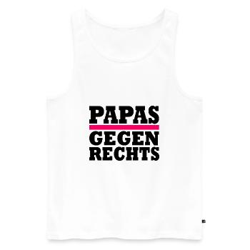 Papas gegen rechts - Männer Premium Bio Tank Top - Weiß - Vorne - Michal (187cm)