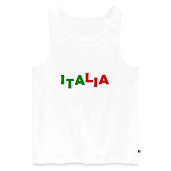 drapeau italien - Débardeur bio Premium Homme - blanc - Devant - Michal (187cm)