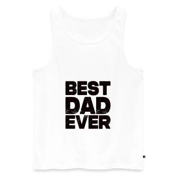 Meilleur papa de tous les temps - Débardeur bio Premium Homme - blanc - Devant - Michal (187cm)
