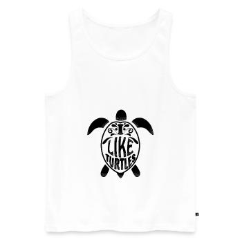 cadeau de tortue cool - Débardeur bio Premium Homme - blanc - Devant - Michal (187cm)