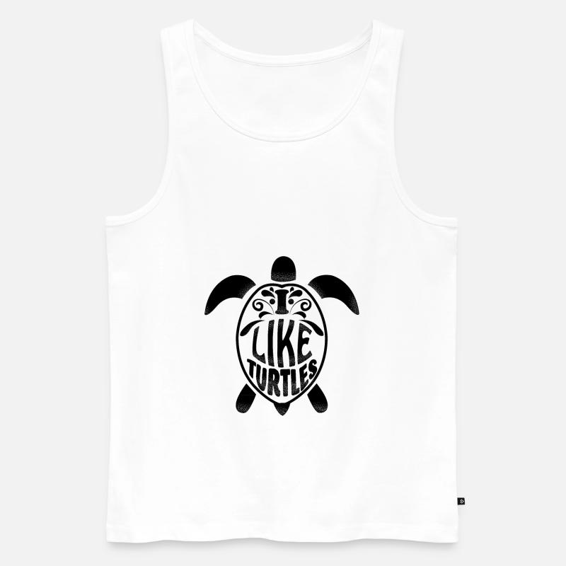cooles Schildkrötengeschenk - Männer Premium Bio Tank Top - Weiß