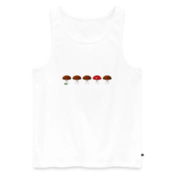 Mushroom fly agaric series - Men's Premium Organic Tank Top - white - Front - AI Model Male 178 light (178cm)
