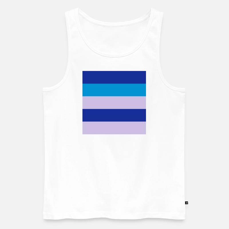 LEBENSLINIEN - Männer Premium Bio Tank Top - Weiß