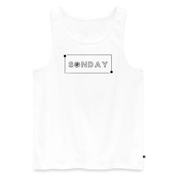 Sonday and lovelyday - Männer Premium Bio Tank Top - Weiß - Vorne - AI Model Male 178 light (178cm)