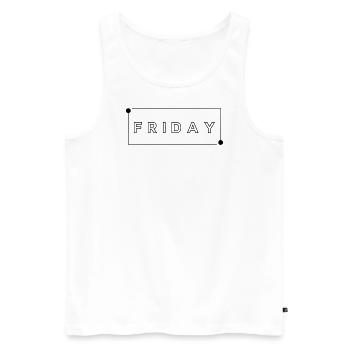 Freitag - Männer Premium Bio Tank Top - Weiß - Vorne - Michal (187cm)