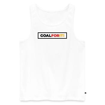 German Sports Teams - Goal For It! Box - Men's Premium Organic Tank Top - white - Front - AI Model Male 178 light (178cm)