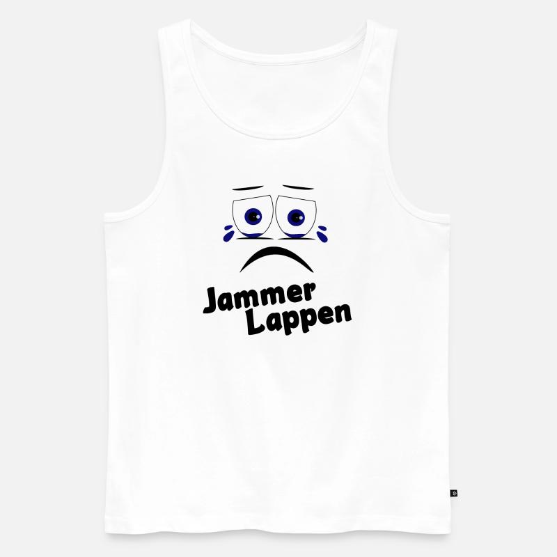 Jammer Lappen - Männer Premium Bio Tank Top - Weiß