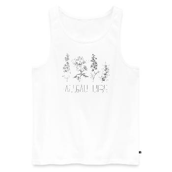Allgäu Liebe Floral - Männer Premium Bio Tank Top - Weiß - Vorne - Michal (187cm)