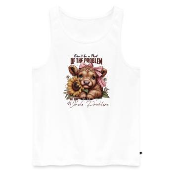Be the whole problem - Männer Premium Bio Tank Top - Weiß - Vorne - Michal (187cm)