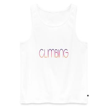 Climbing - Männer Premium Bio Tank Top - Weiß - Vorne - Michal (187cm)