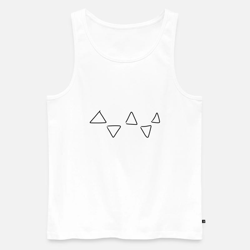 Triangular pattern - Men's Premium Organic Tank Top - white