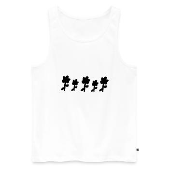 Five Flowers Plants Flower Symbol Pink - Men's Premium Organic Tank Top - white - Front - Michal (187cm)