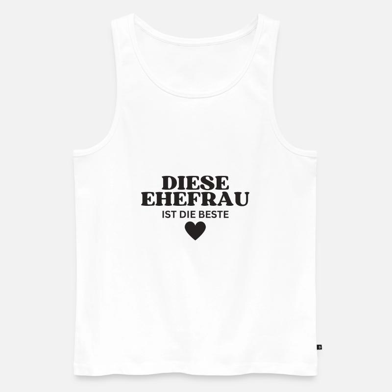 Diese Ehefrau ist die Beste - Männer Premium Bio Tank Top - Weiß