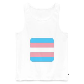 TRANS [flag] - Männer Premium Bio Tank Top - Weiß - Vorne - AI Model Male 178 light (178cm)