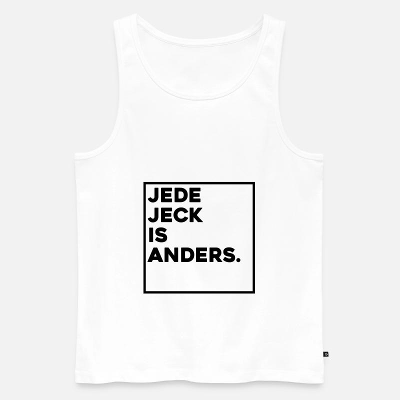 JEDE JECK IS ANDERS - Männer Premium Bio Tank Top - Weiß