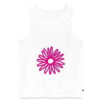Blume - Männer Premium Bio Tank Top - Weiß - Vorne - Michal (187cm)