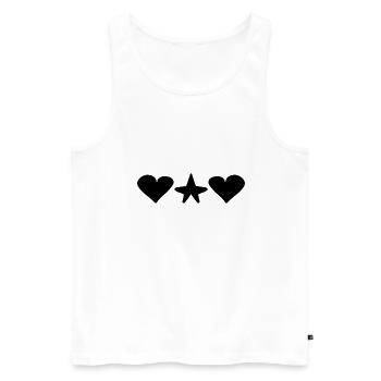 formen form herzen herz stern - Männer Premium Bio Tank Top - Weiß - Vorne - AI Model Male 178 light (178cm)