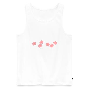 fleurs fleur plante rose - Débardeur bio Premium Homme - blanc - Devant - Michal (187cm)