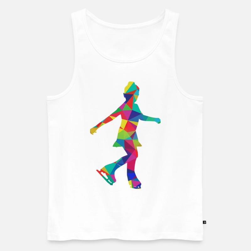 Eiskunstlauf Schlittschuh - Männer Premium Bio Tank Top - Weiß