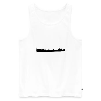 linie symbol form hügel - Männer Premium Bio Tank Top - Weiß - Vorne - Michal (187cm)