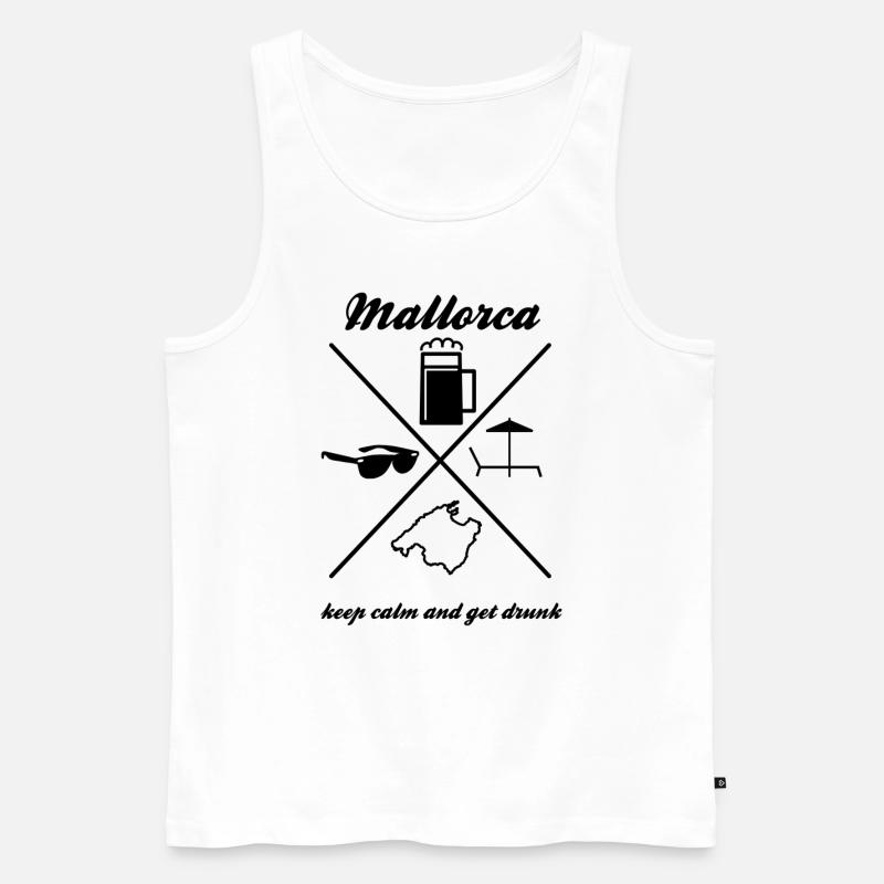 Mallorca - Männer Premium Bio Tank Top - Weiß