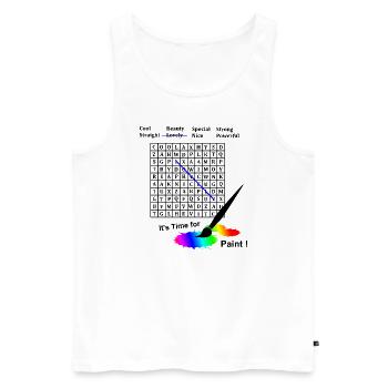 Rätsel auf Dir - Männer Premium Bio Tank Top - Weiß - Vorne - Michal (187cm)