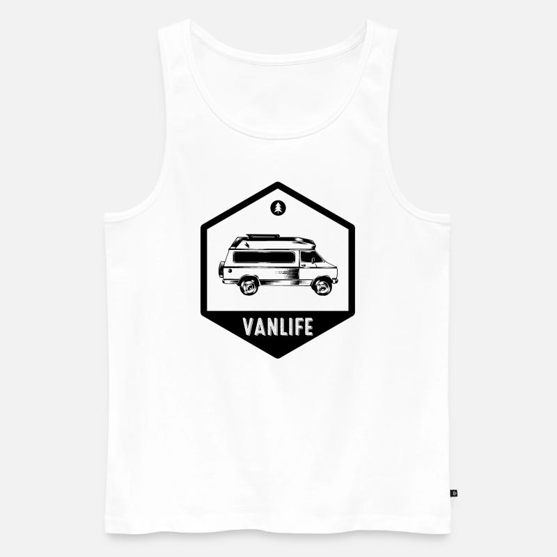 Van life - Camping - Van - Männer Premium Bio Tank Top - Weiß
