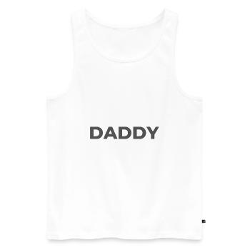 Papa Papa Papa Papa Papa Personne préférée - Débardeur bio Premium Homme - blanc - Devant - AI Model Male 178 light (178cm)