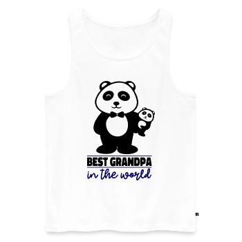 Best Grandpa in the World - Men's Premium Organic Tank Top - white - Front - Michal (187cm)
