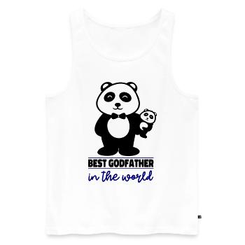 Best godfather in the world - Men's Premium Organic Tank Top - white - Front - Michal (187cm)