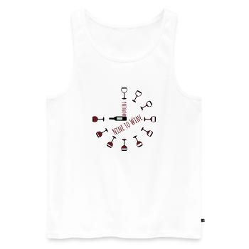 Working nine to wine - Working from nine to wine - Men's Premium Organic Tank Top - white - Front - AI Model Male 178 light (178cm)