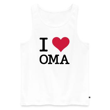 I Love Oma Großmutter Grandma Mutter Kult Motiv - Männer Premium Bio Tank Top - Weiß - Vorne - Michal (187cm)