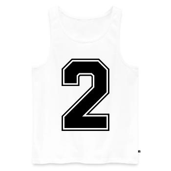 2 nombre de maillots - Débardeur bio Premium Homme - blanc - Devant - Michal (187cm)