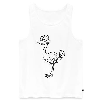 Strauss Comic Animal - Men's Premium Organic Tank Top - white - Front - AI Model Male 178 light (178cm)