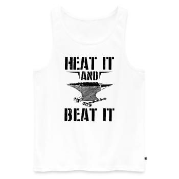 Blacksmith Gift Idea | Metal worker Profession Craft - Men's Premium Organic Tank Top - white - Front - AI Model Male 178 light (178cm)