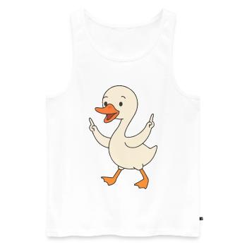 Cygne Dansant Poussin - Débardeur bio Premium Homme - blanc - Devant - Michal (187cm)