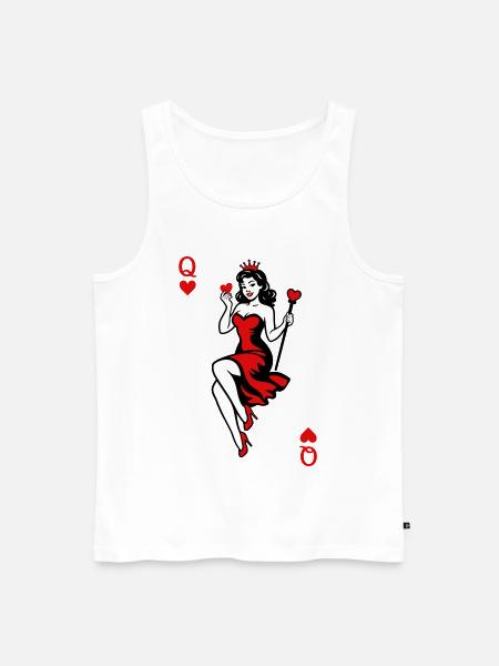 Heart Queen in Red - Men's Premium Organic Tank Top - white