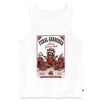 Le jardinier sauvage du chaos pousse bien Jardinage - Débardeur bio Premium Homme - blanc - Devant - Michal (187cm)
