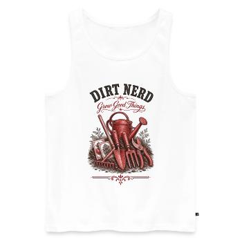 Urban Gardening Dirt Nerd Grow Good Things - Männer Premium Bio Tank Top - Weiß - Vorne - Michal (187cm)