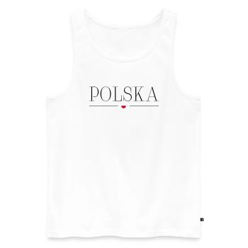 Polen - Männer Premium Bio Tank Top - Weiß - Vorne - Michal (187cm)